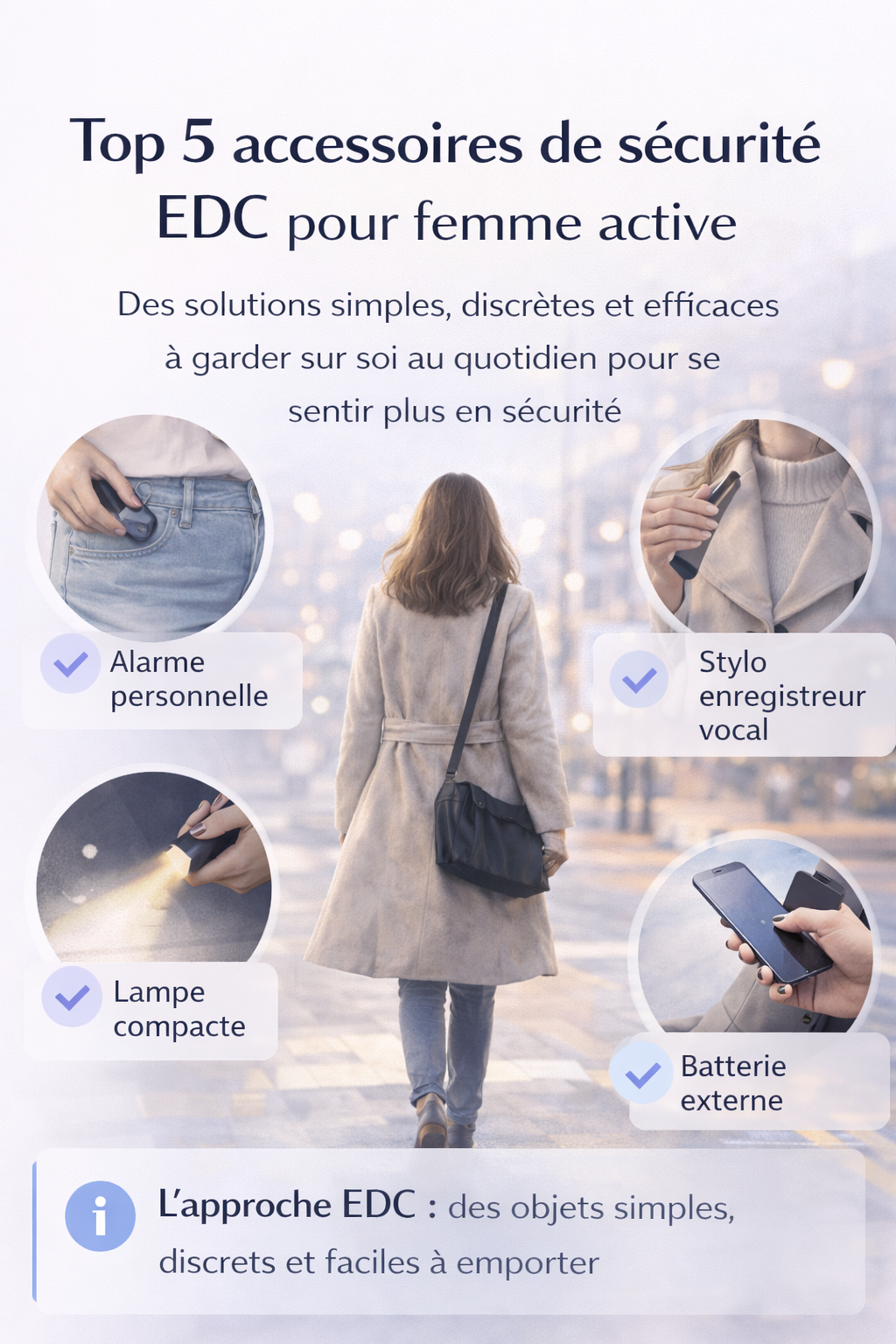 Top 5 accessoires de sécurité EDC pour femme active Image