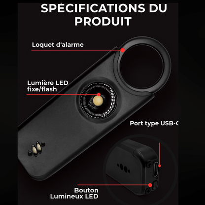 Voltek® LockRing V1 – L’alarme qui hurle pour vous défendre