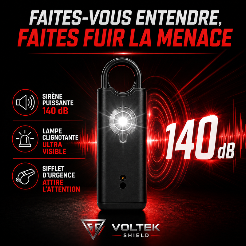 VOLTEK GUARD KIT — Spray de marquage + alarme personnelle