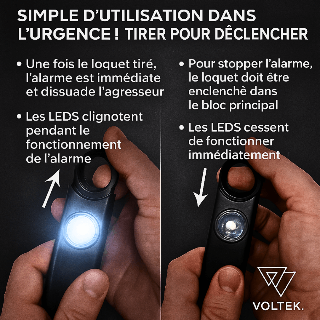 Voltek® LockRing V1 – L’alarme qui hurle pour vous défendre