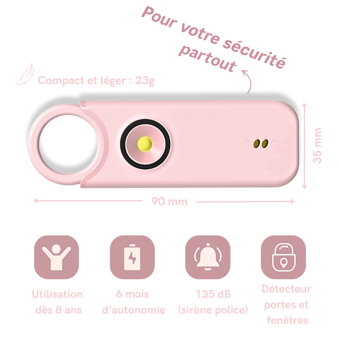 Voltek® - Alarme défense personnelle