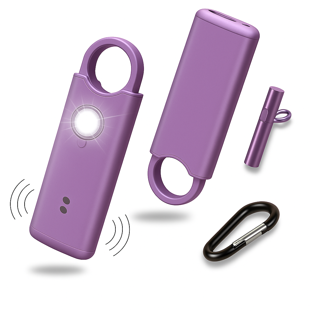alarme personnelle VOLTEK METAL 140db violet porte cles securite aluminium design premium