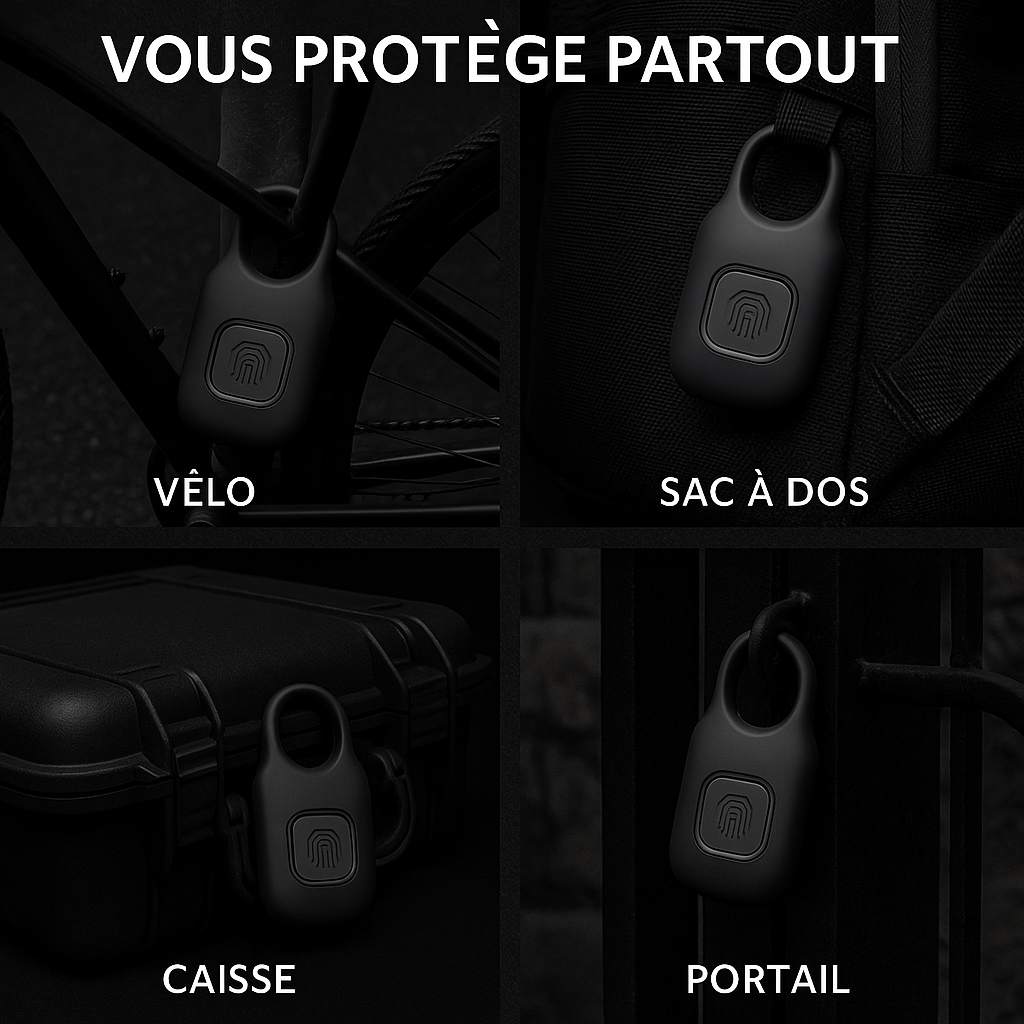 LockTag PRO Voltek® - Déverrouillage biométrique par empreinte avec alerte instantanée
