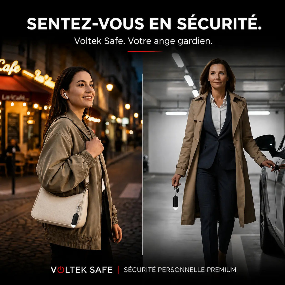 VOLTEK® SAFE — Alarme 130 dB — Localisation iPhone & Android